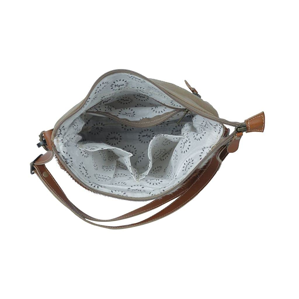 Myra Bag Dusky Triangles Small Crossbody Bag - Upcycled Vegan Leather Purse for Women | Perfect for Travel, Work & Everyday Use