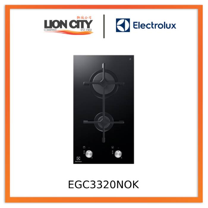 Electrolux EGC3320NOK 30cm Built-In Gas Hob with 2 Burners - LPG/PUB Compatible UltimateTaste 300 Series for Modern Kitchens | Perfect for Small Spaces & Efficient Cooking