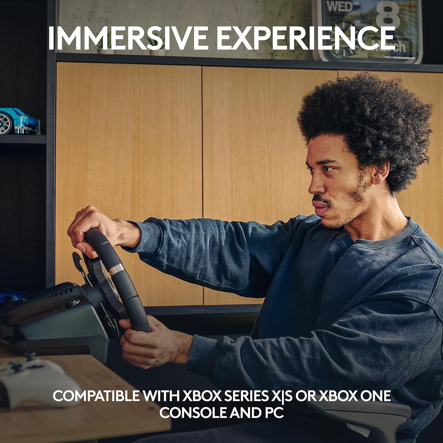 Logitech G920 Driving Force Racing Wheel with Floor Pedals & Shifter + A20 Wireless Gaming Headset Bundle - Compatible with Xbox Series X|S, Xbox One & PC - Perfect for Racing Simulators & Gaming Setups