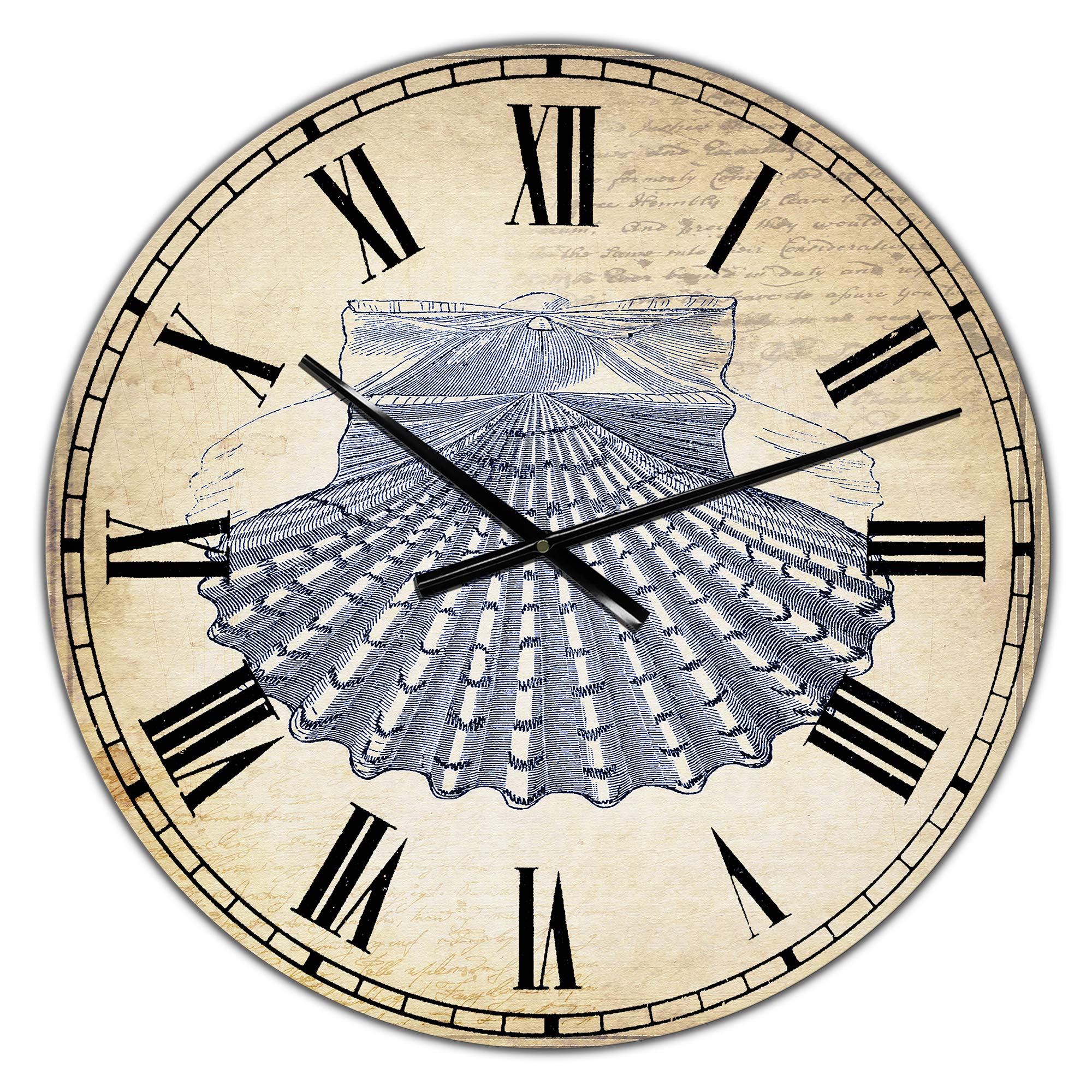 Designart Blue Sea 3 Wall Art - Nautical Coastal Round Metal Wall Clock for Home Decor | Perfect for Living Room, Bedroom & Office | Durable Decorative Clock with Ocean Theme | Ideal for Beach House, Seaside Decor & Modern Interiors
