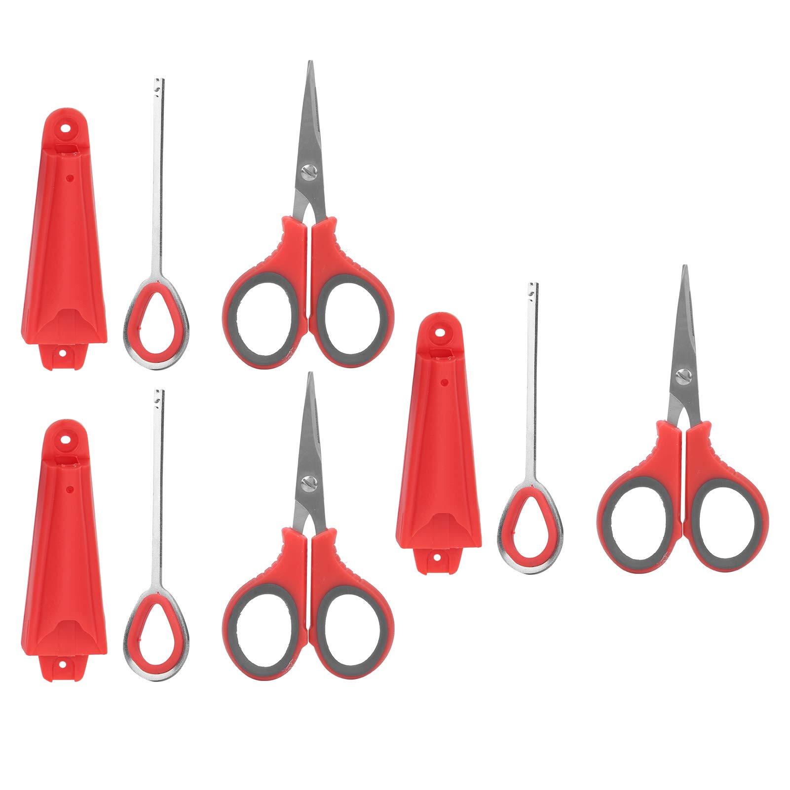 2-Pack Stainless Steel Fish Cutting Scissors - Fishing Lure Cutter & Hook Remover Set (Blue) | Perfect for Anglers, Fishing Trips & Tackle Organization