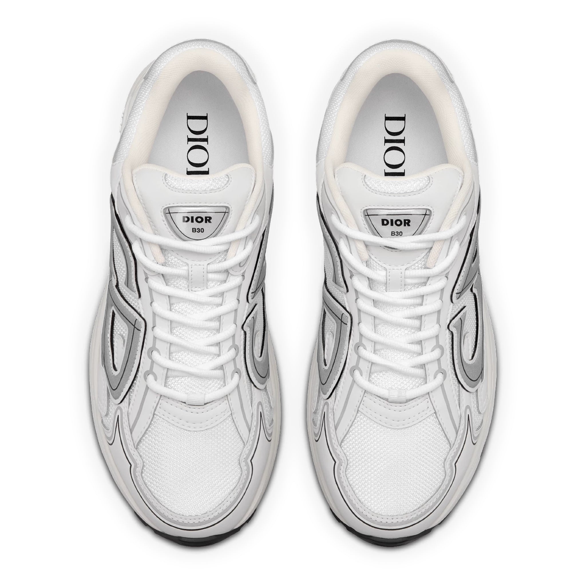 Dior B30 Countdown Mesh White Sneakers for Men - Stylish Luxury Fashion Shoes for Casual Wear & Street Style Outfits