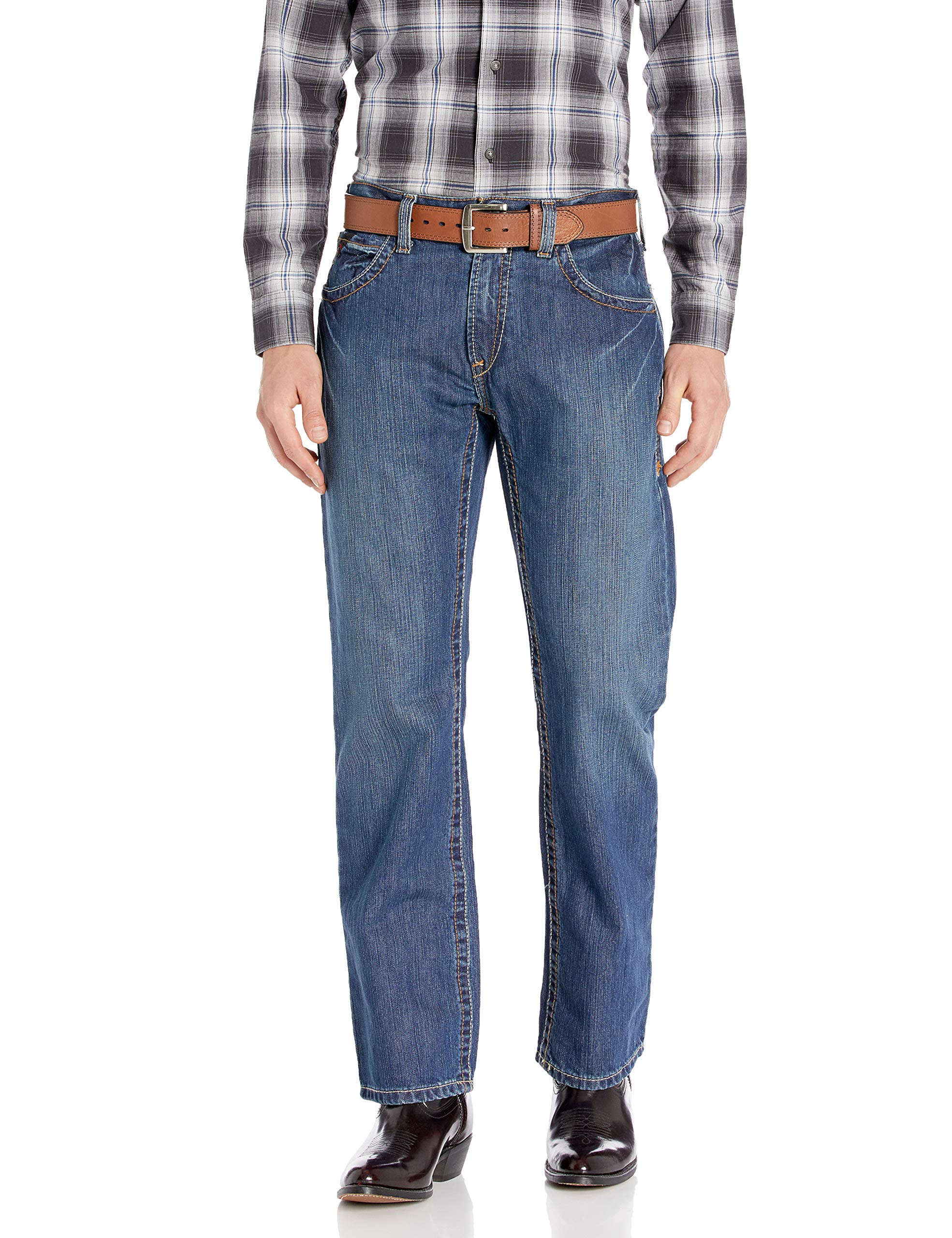 Ariat FR M5 Slim Stackable Straight Leg Jeans for Men - Low Rise, Slim Fit Denim Pants for Work & Casual Wear