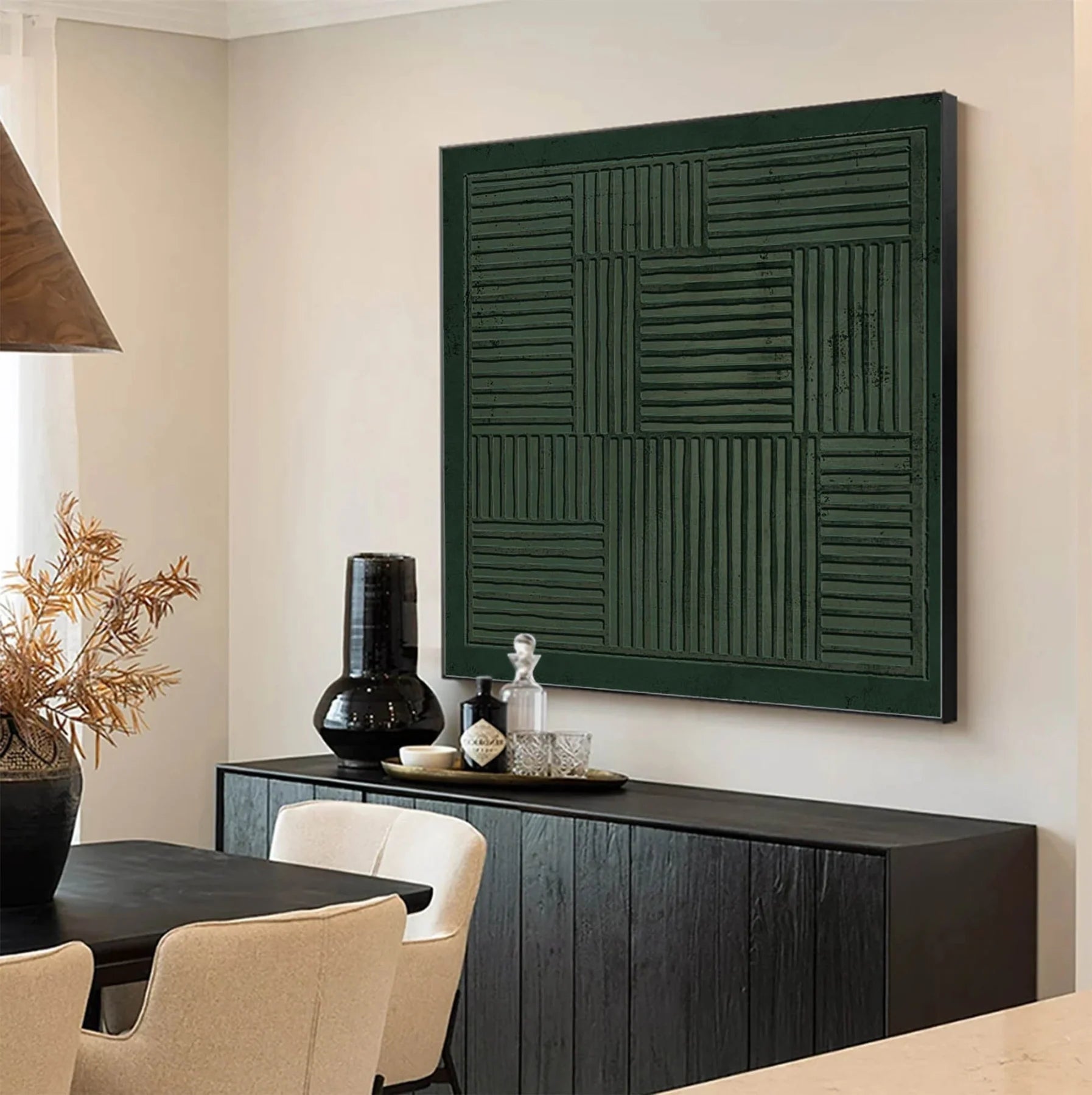 Blue & Green Abstract Wall Art Canvas Print #BG068 - Modern Home Decor for Living Room, Bedroom & Office