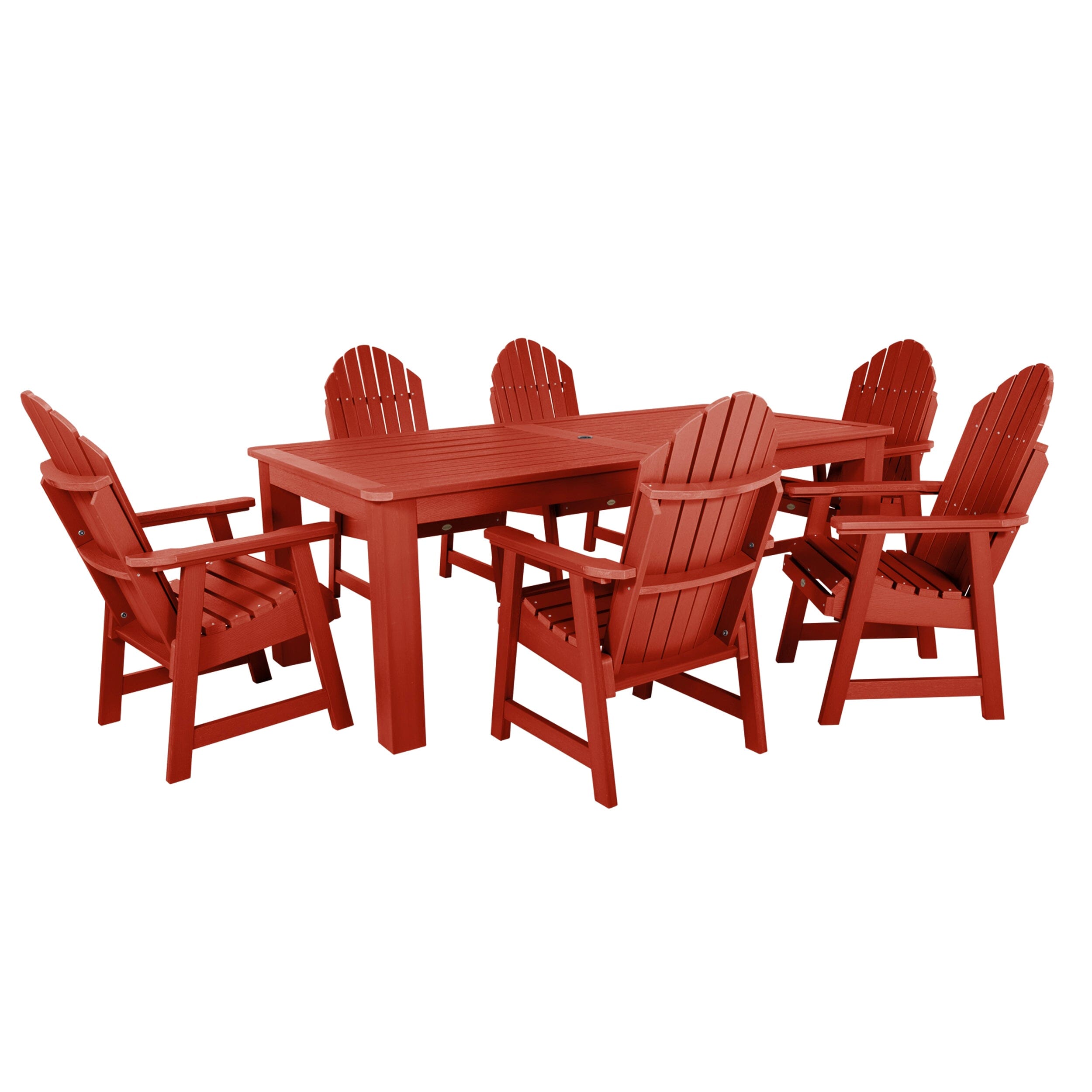 Premium Hamilton 7-Piece Outdoor Dining Set 42x84 Inches - Patio, Garden, Backyard Furniture for Dining & Entertaining