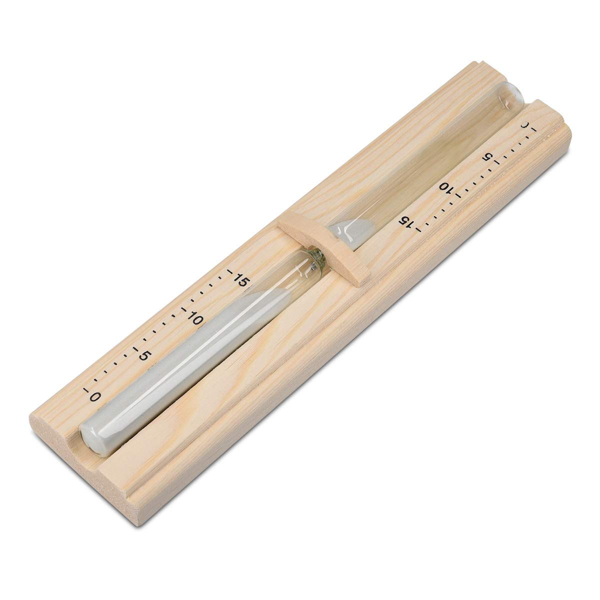 Navaris 15 Minute Wooden Sand Timer for Sauna - Pine Wood Hourglass Wall Mounted (11.6