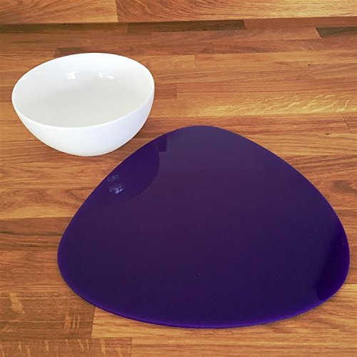 Premium Pebble Placemat Set - Large Purple Stone Textured Table Mats for Dining & Decor (Set of 6) | Elegant Table Setting for Dinner Parties, Home Decor & Holiday Entertaining