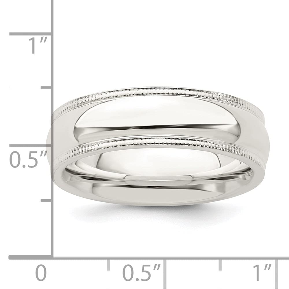 Diamond2Deal 6mm 925 Sterling Silver Wedding Band Ring for Men & Women - Perfect for Engagement, Anniversary & Everyday Wear