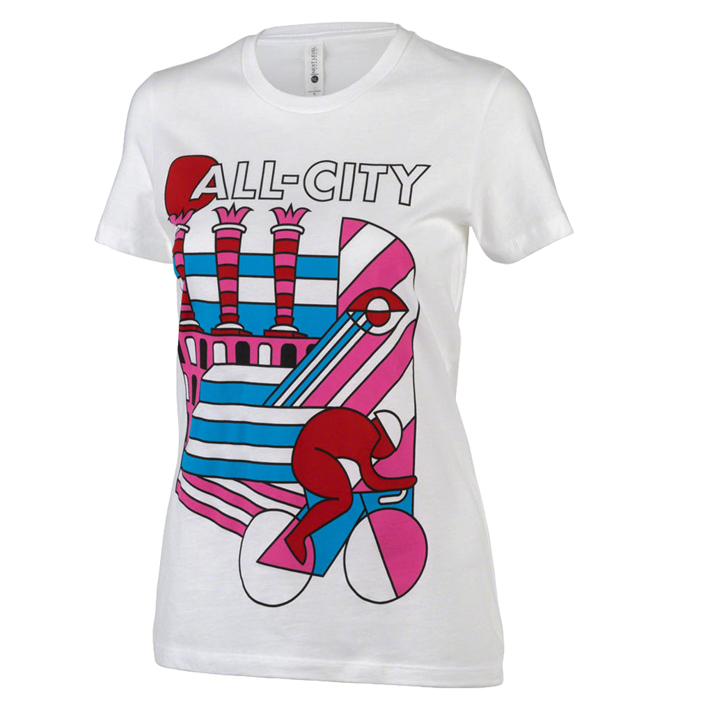 All City Parthenon Party Women's T-Shirt - Soft Cotton Casual Tee in White, Pink, Red, Blue, Black - 2XL Plus Size for Women - Perfect for Parties, Outings & Everyday Wear