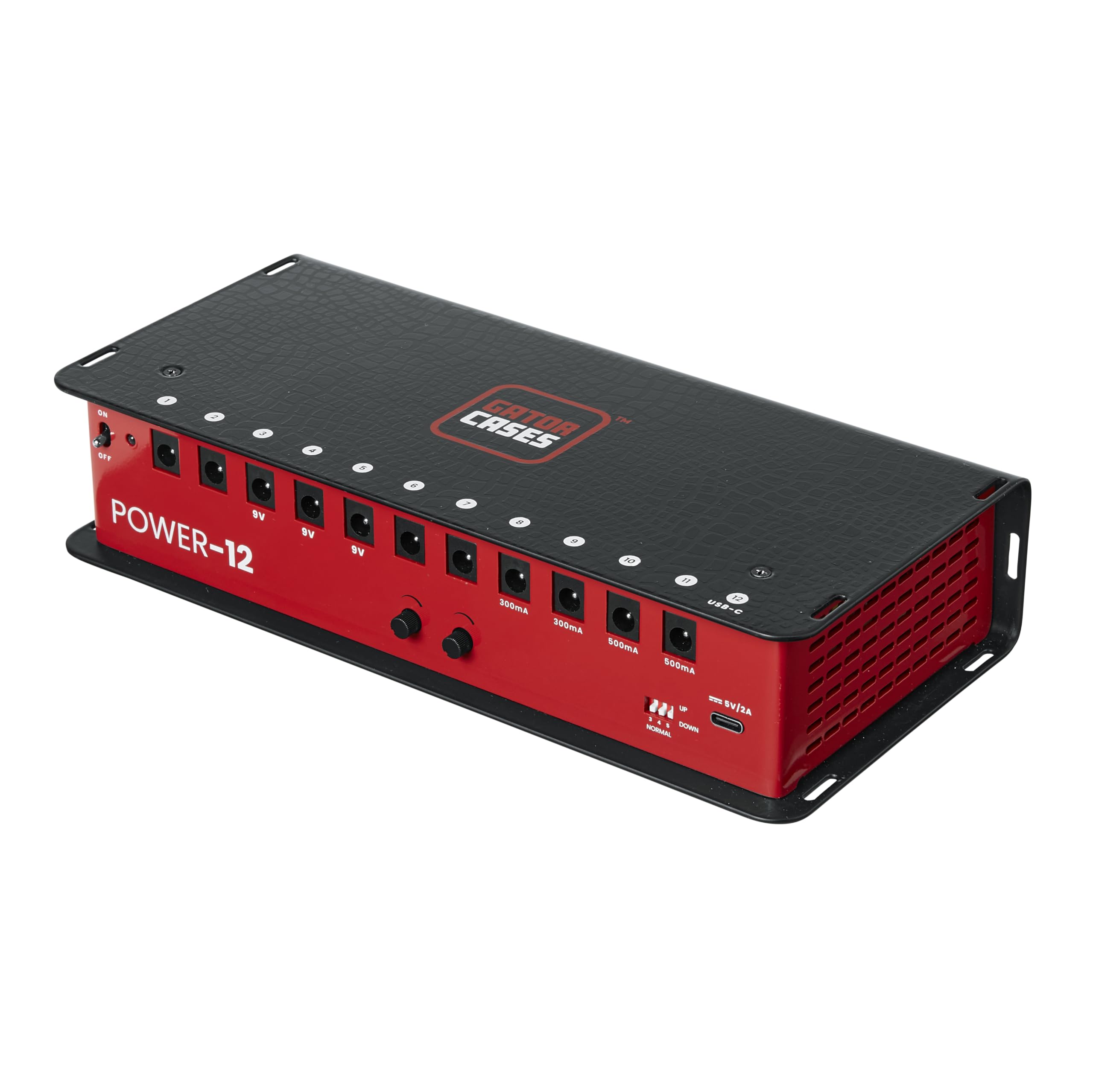 Gator GTR-PWR-12 Professional Guitar Pedalboard Power Supply - 12 Isolated Outputs 2300mA for Noise-Free Performance | Perfect for Live Gigs & Studio Recording