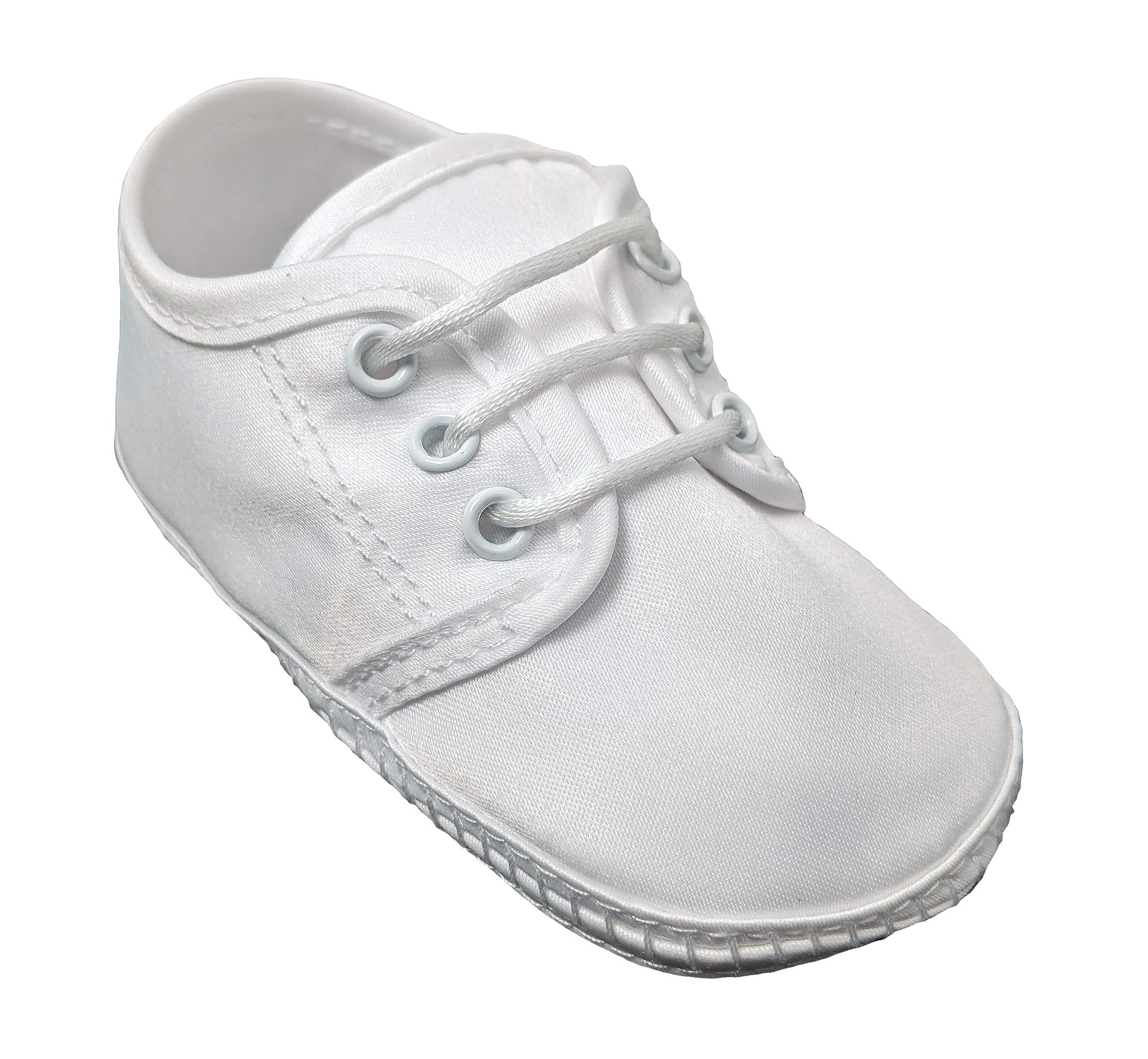Baby Boys Satin Oxford Shoes - Formal Dress Shoes for Toddlers & Infants - Perfect for Weddings, Church, and Special Occasions