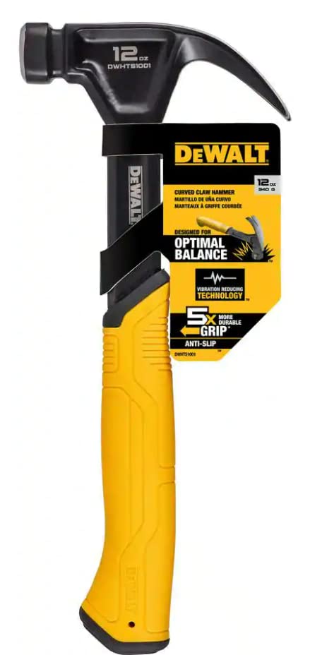 12OZ Curved Claw Nailing Hammer - Heavy Duty Framing Hammer for Woodworking & Construction - Perfect for Carpentry, Roofing, and DIY Projects