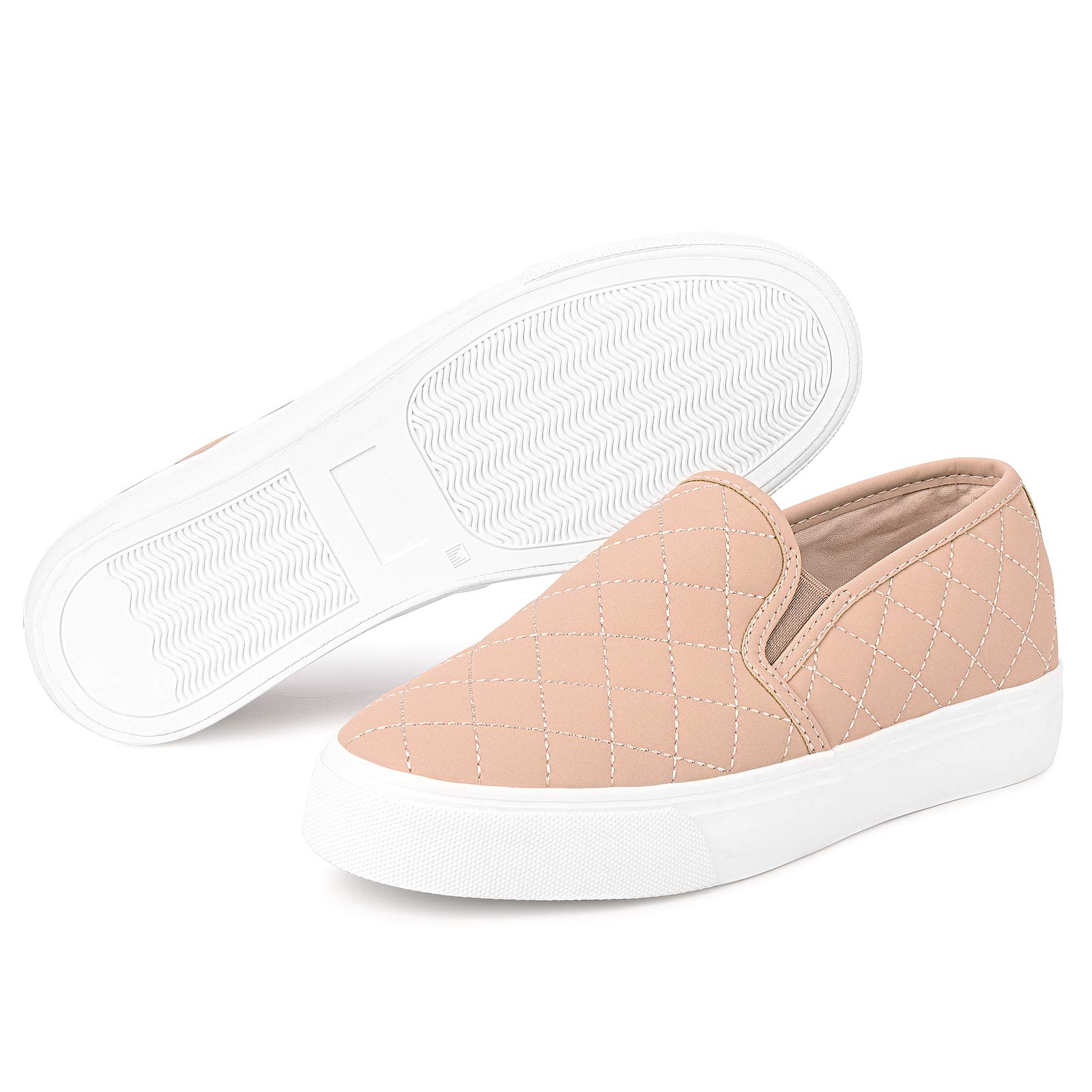 JENN ARDOR Women's Slip On Sneakers - Comfortable Casual Walking Shoes for Women | Fashion Flats for Everyday Wear, Travel & Work