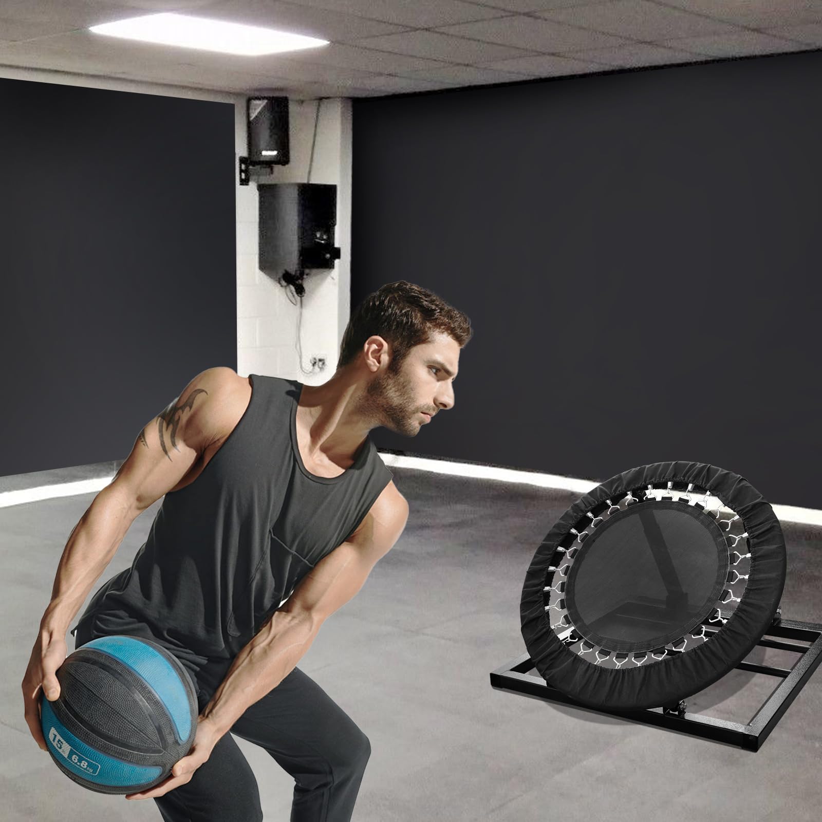 Medicine Ball Rebounder with Storage - Workout Equipment for Physical Therapy, Upper Body Training, Coordination & Sports Exercises (No Ball Included) - Perfect for Home Gyms, Rehabilitation & Athletic Training