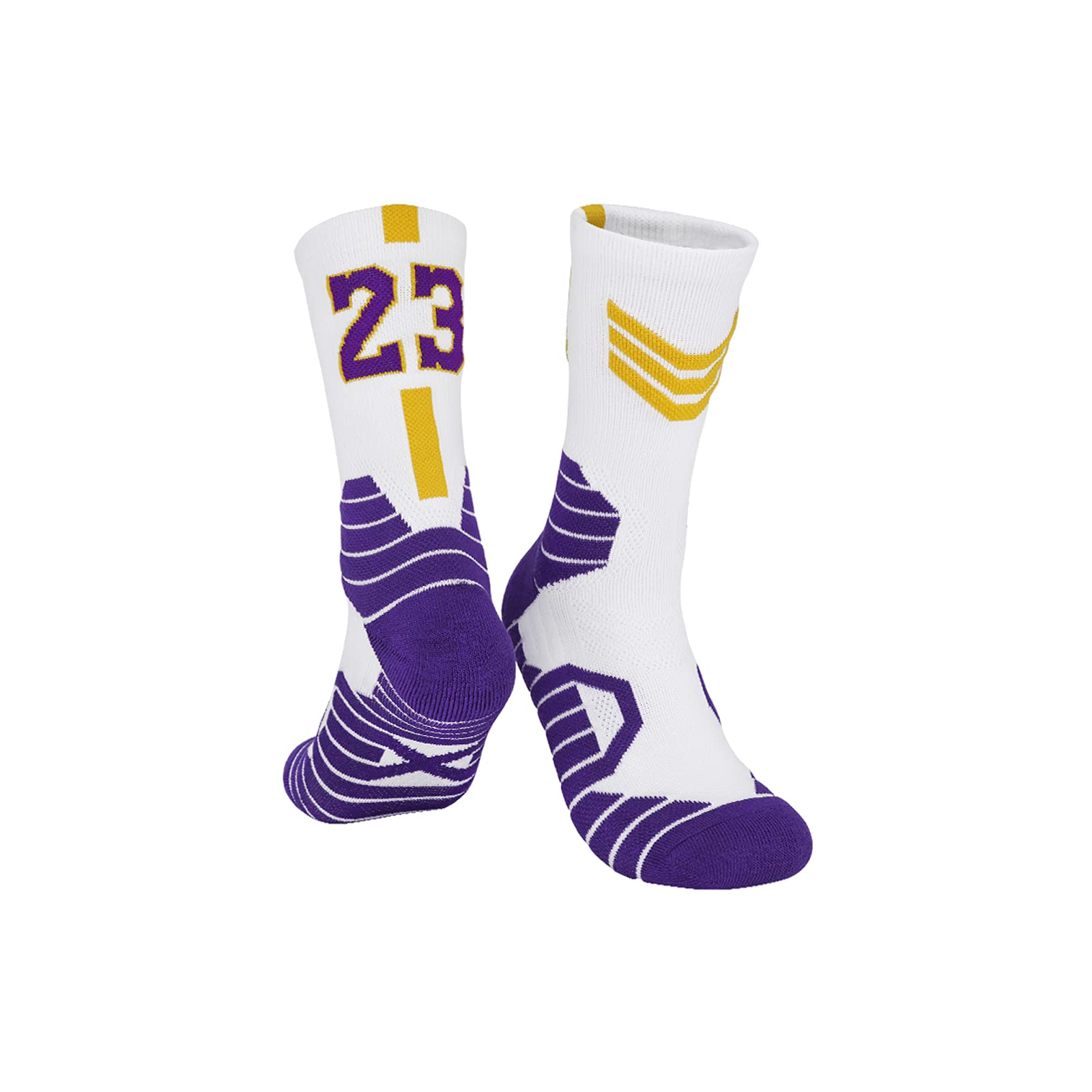 **3 Pairs Basketball Socks for Men - 3D Ankle Support & Compression Cushion Athletic Socks - Perfect for Sports, Running, and Gym Workouts**