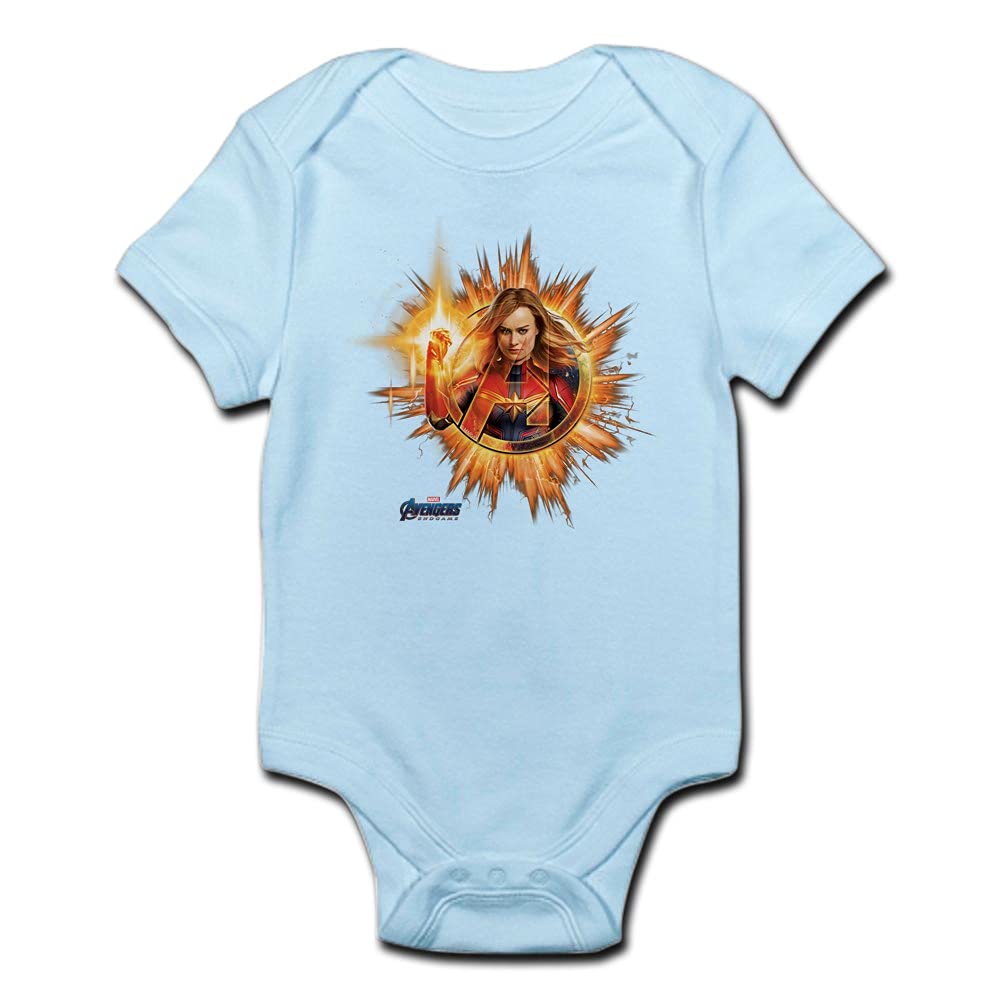Captain Marvel Baby Light Bodysuit - Superhero Infant Onesie for Boys & Girls | Perfect for Cosplay, Birthday Parties & Superhero-Themed Events