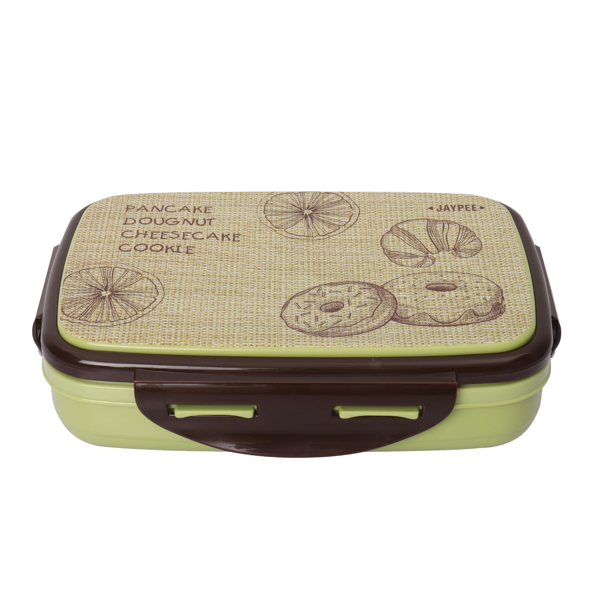 Jaypee Ecosteel Sr Green 650ml Airtight Leak-Proof Lunch Box with Spoon - Lightweight & Easy to Clean Bento Box for Kids, School & Office - Perfect for Meal Prep, Snacks, Picnics & Travel