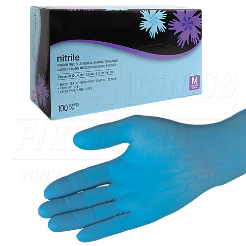 Premium Nitrile Medical Exam Gloves - 3.2 Mil Thickness, Medium Size, 100 Count Box - Ideal for Healthcare, Dental, Tattoo & Food Handling Safety