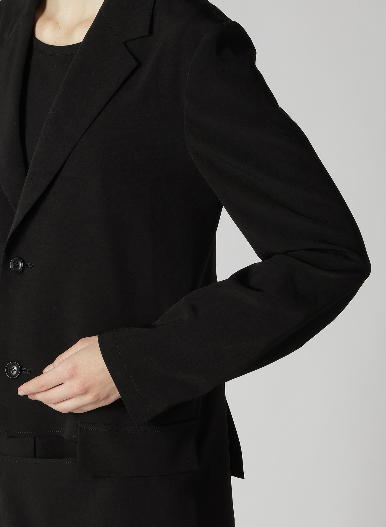 Elegant Asymmetric Crepe de Chine Jacket for Women - Stylish & Lightweight Outerwear for Office, Parties & Evening Events