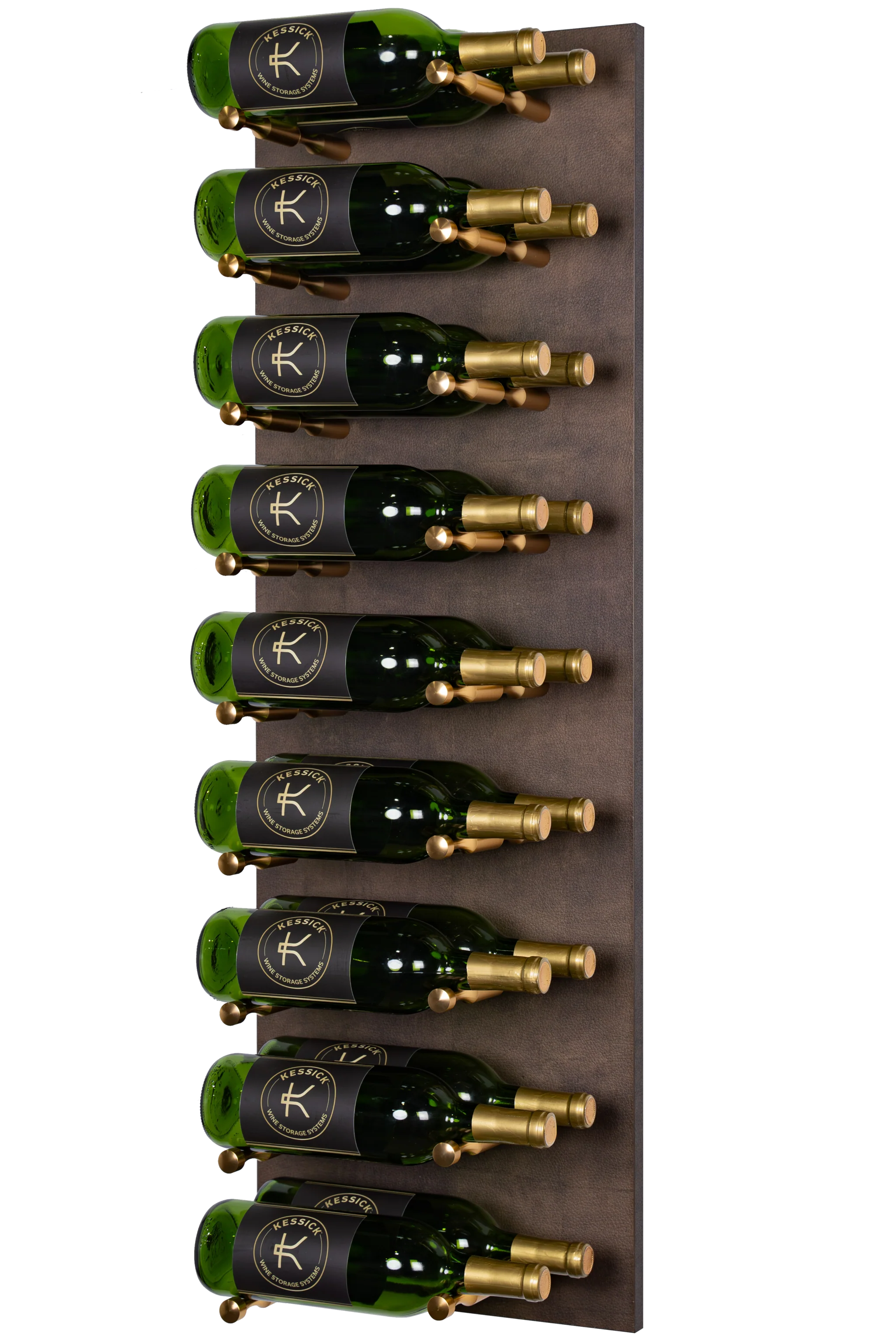 Kessick Wine as Art 14x42 Vertical Textured Panel Wine Rack - Elegant Wine Storage for Home, Office, or Restaurant Display