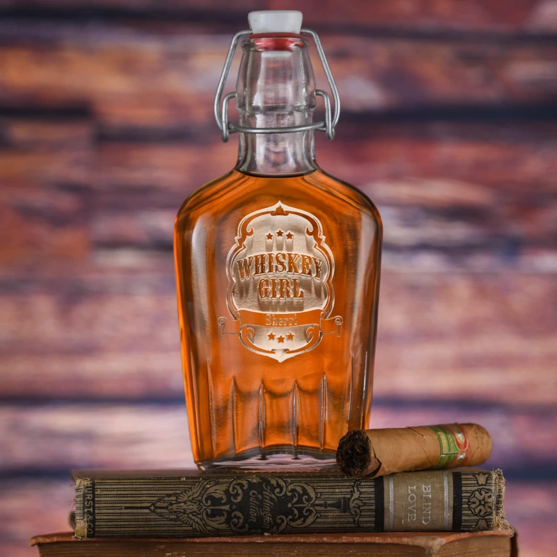 **Personalized Whiskey Flask Set for Women - Engraved Stainless Steel Bourbon & Scotch Flasks (Set of 4) - Perfect for Gifts, Bachelorette Parties & Outdoor Adventures**