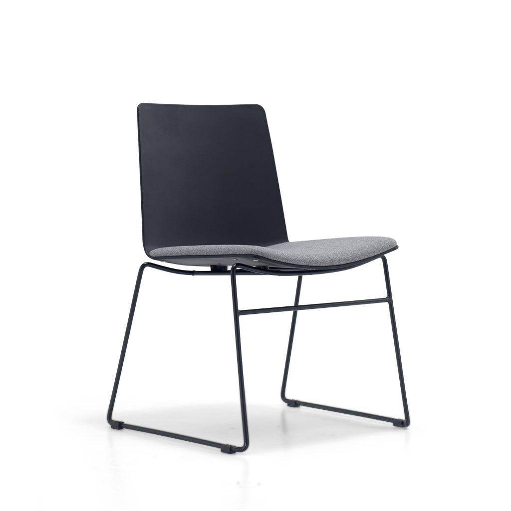 Mobel Maven Upholstered Sled Chair - Modern Accent Chair for Living Room, Bedroom & Office - Comfortable Seating with Stylish Design