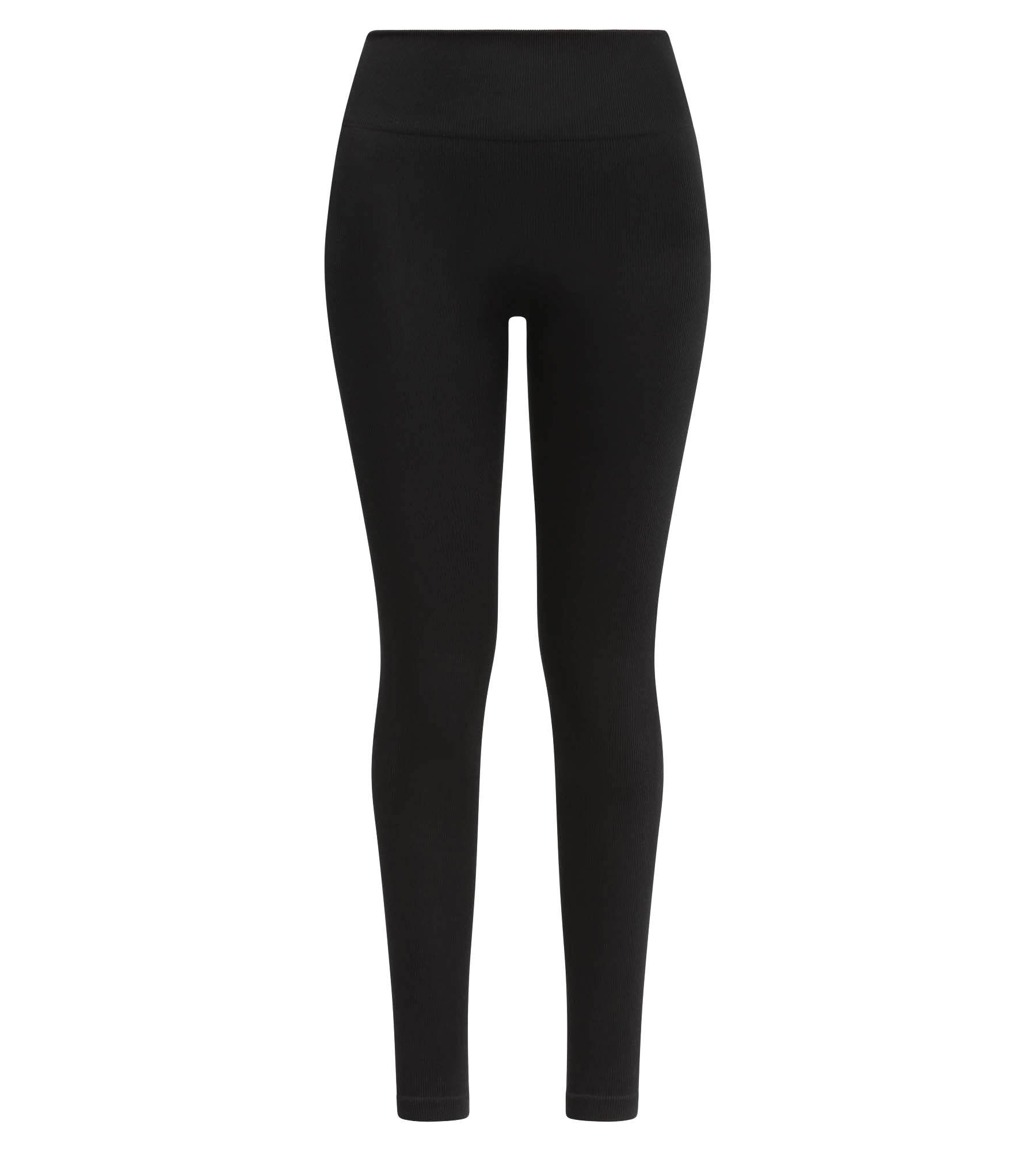 High Waist Black Ribbed Leggings for Women - Extra Wide Comfort Waistband - Relax & Go - Perfect for Yoga, Gym & Casual Wear
