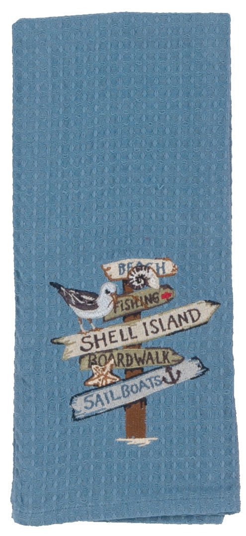 Kay Dee Designs Embroidered Waffle Beach Towel - Soft, Absorbent & Quick-Drying - Perfect for Pool, Beach, Vacation & Summer Outdoor Activities