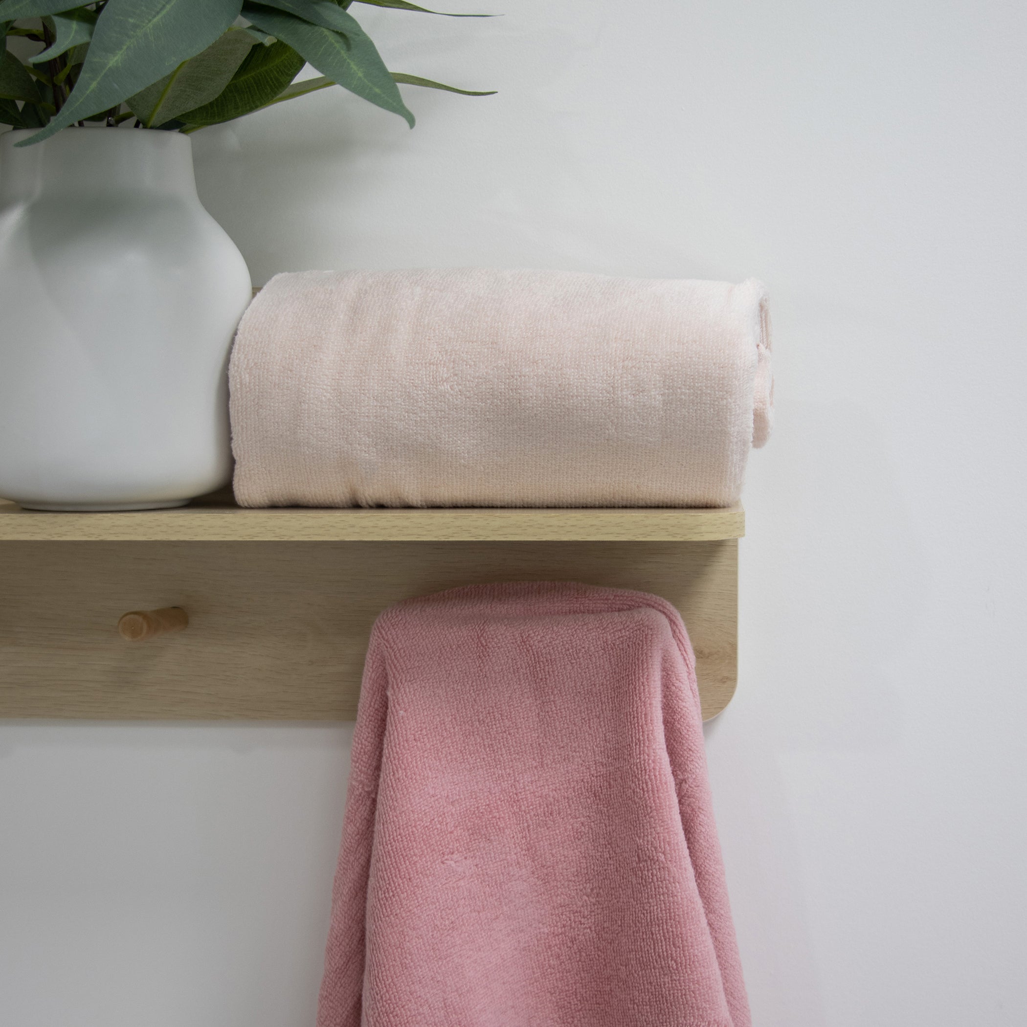 Premium Nordic 2-Pack Bath Towels - Dusty Berry & Rose Colors | Soft Absorbent Quick-Dry Towels for Spa, Bathroom & Beach Use