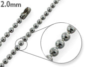 Stainless Steel Dog Tag Bead Chain Necklace 2mm - Military Style Pendant Necklace for Men & Women - Perfect for Everyday Wear, Gifts & Outdoor Adventures