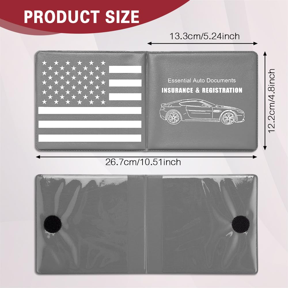 2-Pack Car Glove Box Organizers - Vehicle Registration & Insurance Holder - Essential Car Interior Accessories for Most Cars - Perfect for Storing Documents, Cards & Small Items - Ideal for Road Trips & Daily Commute