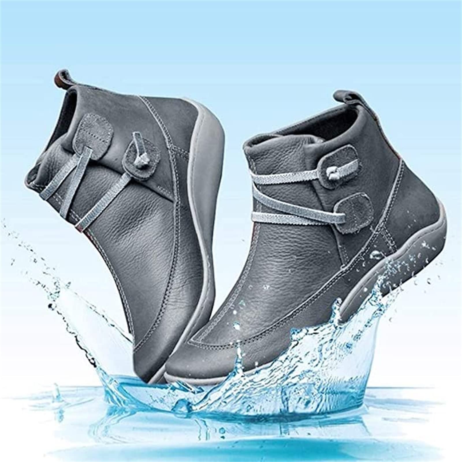 Lausiuoe Women's Ankle Boots - Sexy Low Heel Wedge Booties for Casual & Dressy Outfits | Western Style Fashion Shoes for Work, Date Night & Everyday Wear