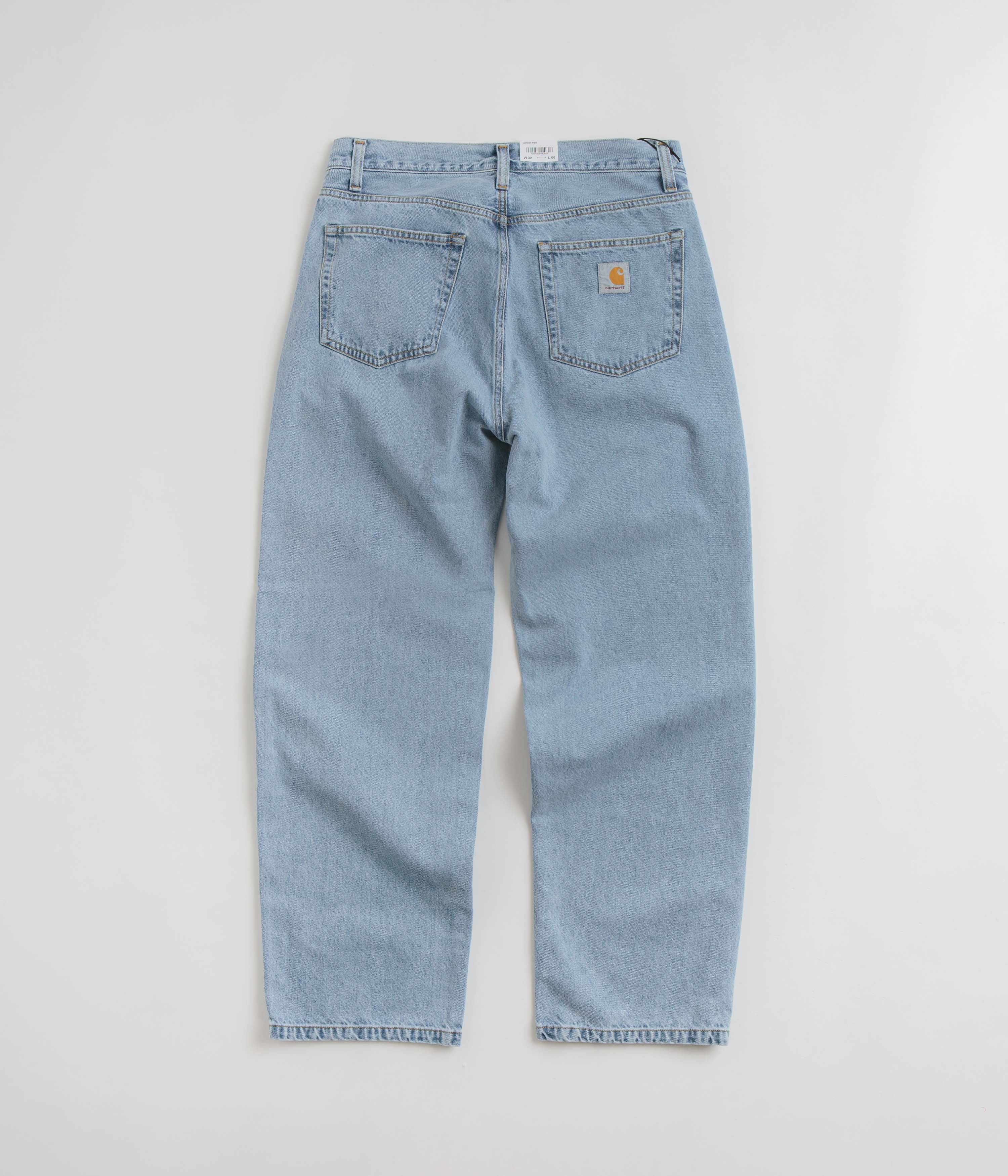 Carhartt Landon Pants for Men - Durable Work Pants in Blue Bleached Wash | Comfortable & Stylish for Construction, Outdoor Work & Casual Wear