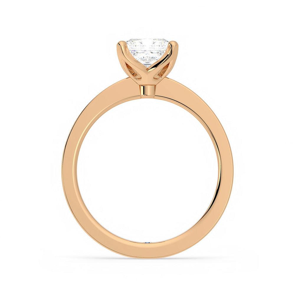 1.5ct Princess Cut Moissanite Engagement Ring for Women - 14K White Gold Hidden Anniversary Stone & Channel Set Side Stones - Perfect for Proposals, Anniversaries, and Special Occasions