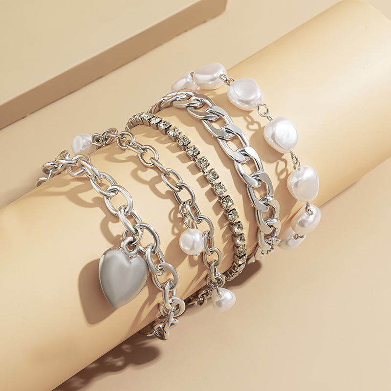 Vintage Baroque Pearl Bracelet - Unique Shaped Imitation Pearls for Women, Elegant Jewelry Gift for Parties, Weddings & Special Occasions