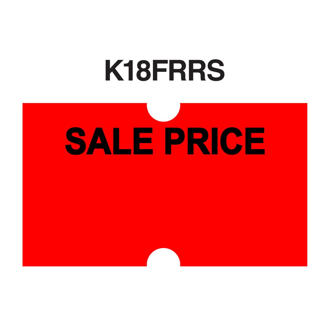 Fluorescent Red & Black Removable Labels for Towa GS/Halmark/Century Price Guns - 16 Pack with Free Ink Roll - Perfect for Retail Pricing