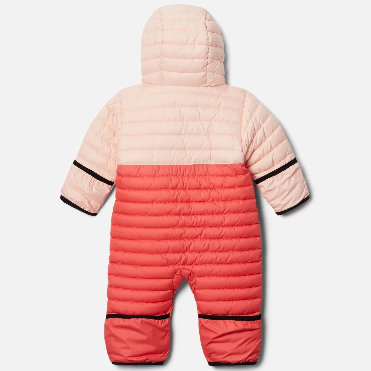 Columbia Blush Pink & Peach Blossom Powder Lite Reversible Baby Bunting - Soft & Warm Infant Snowsuit for Winter Outings, Stroller Walks & Photo Shoots