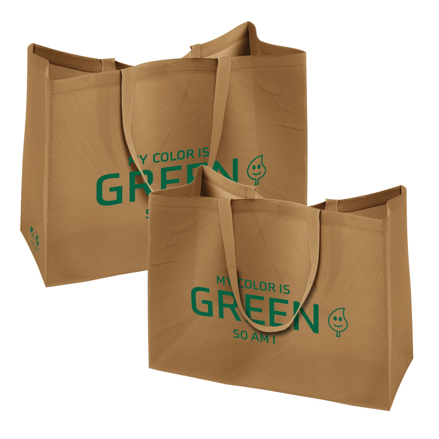 OPTIPAK Reusable Grocery Bags - Eco-Friendly Non-Woven Shopping Tote for Groceries, Kitchen Storage & Food Delivery - Perfect for Supermarket Trips, Pantry Organization & Takeout Orders