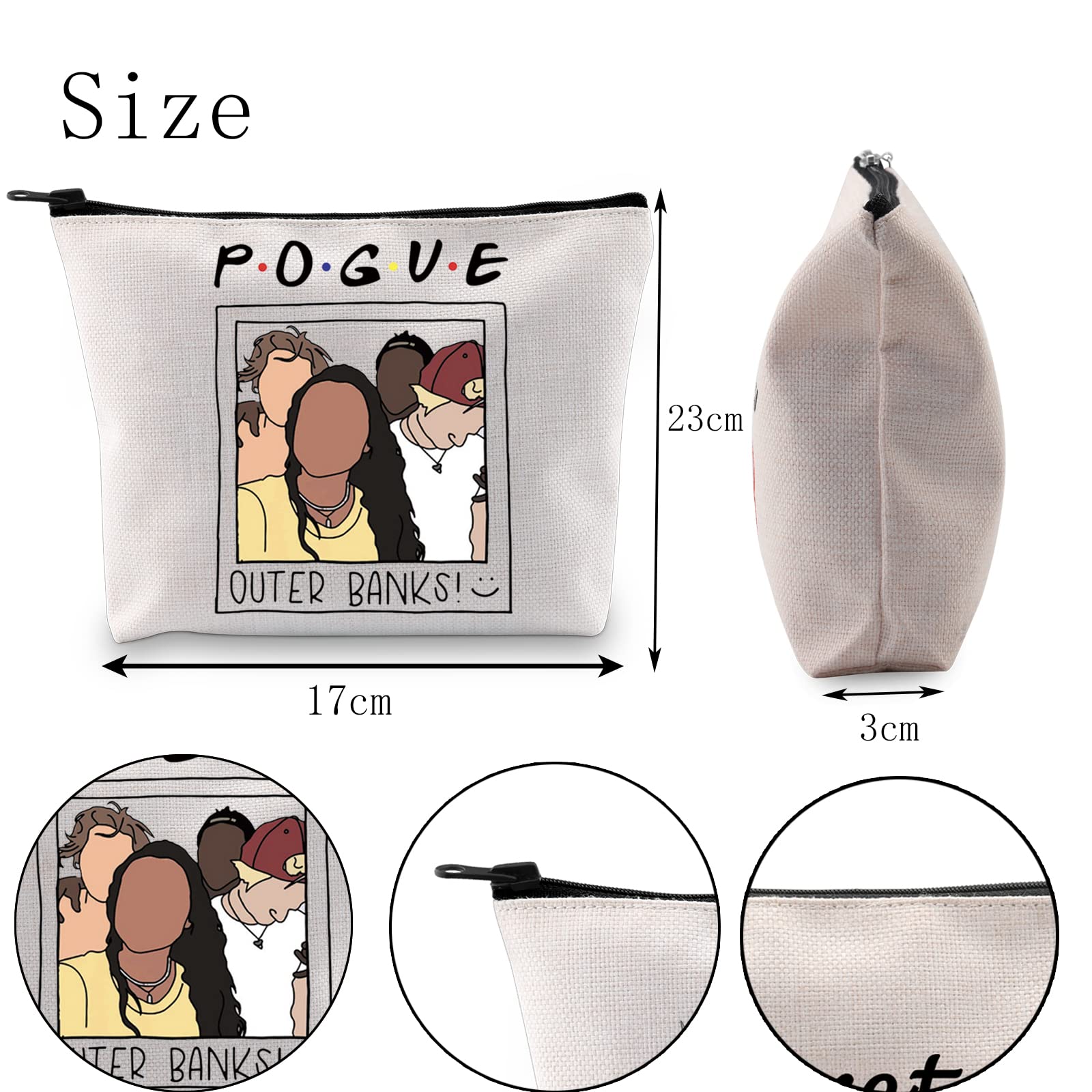 FUNYSO White Marble Makeup Bag - Waterproof Travel Cosmetic Organizer for Women | Perfect for Travel, Gym & Daily Use | Inspired by Outer Banks TV Show | Great Gift Idea