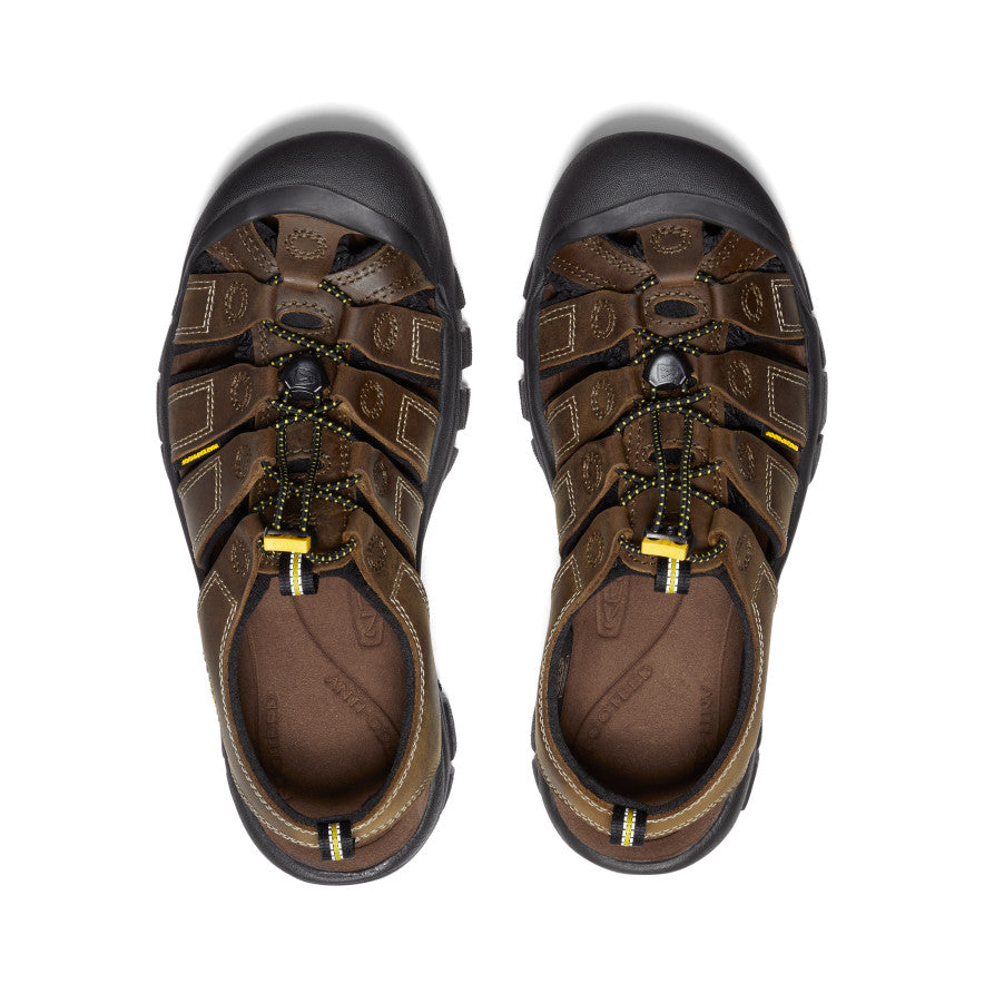 Men's Newport Leather Sandal Wide Width - Comfortable Bison Leather Sandals for Men | Perfect for Summer, Beach, and Casual Outings