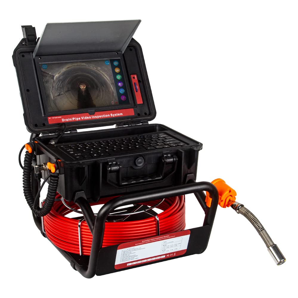 **HD 1080P Sewer Inspection Camera with 131ft Cable, 10.1