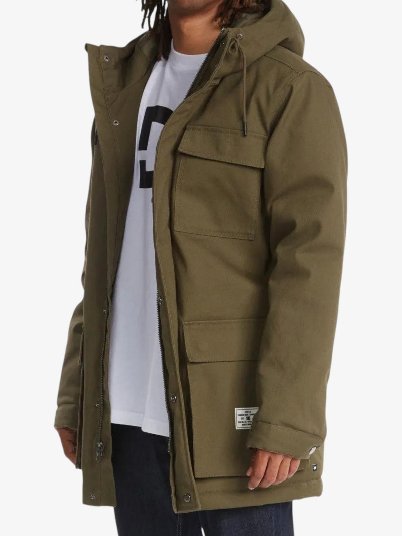 DC Parka Canondale 2 Military Green Waterproof Winter Jacket for Men - Outdoor Hiking, Camping & Cold Weather Protection
