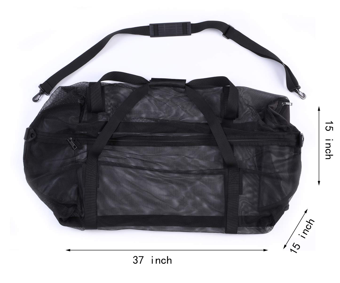 Large Waterproof Beach Bag with Zipper - Lightweight Mesh Toy Storage for Pool, Sand & Swim Gear - Perfect for Beach Trips, Pool Parties & Summer Vacations
