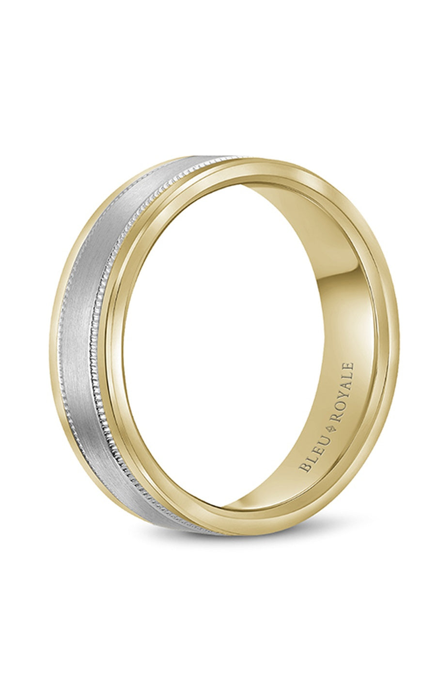 Bleu Royale Men's Wedding Band RYL 038WY6 - 14K White Gold Classic Ring for Grooms & Engagement - Perfect for Weddings, Anniversaries & Special Occasions