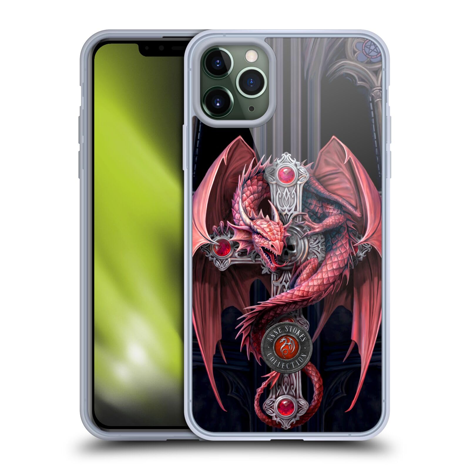 Anne Stokes Gothic Guardians Dragons Soft Gel Case for Apple iPhone 11 Pro Max - Officially Licensed Phone Cover with Unique Dragon Art Design | Perfect for Fantasy Lovers, Gothic Style Enthusiasts & iPhone Protection