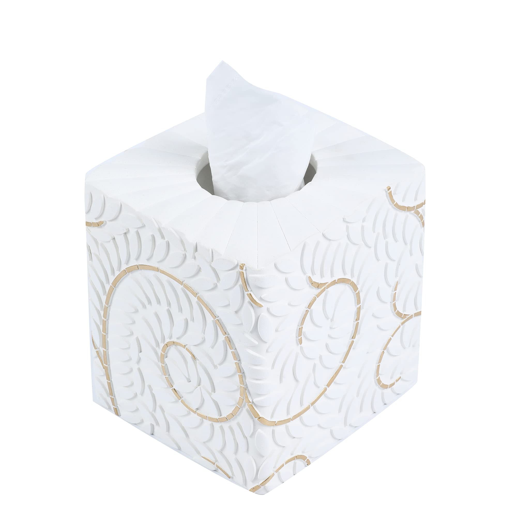 Modern Square Tissue Box Cover Holder - Unique Bathroom Vanity Decor for Countertops, Bedroom & Living Room | Stylish Tissue Box Cover for Home & Office Use