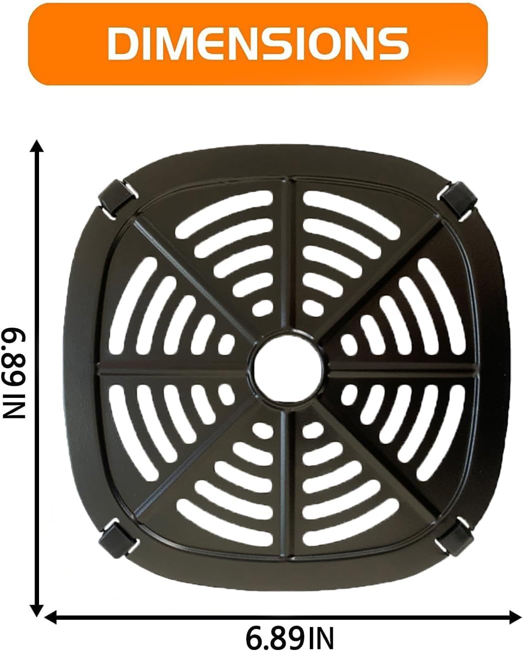 Upgraded 2.6QT Nonstick Air Fryer Crisper Plate & Grill Pan for DASH Air Fryers - Dishwasher Safe Accessory for Healthier Frying, Grilling & Roasting - Perfect for Chicken Wings, French Fries & Vegetables