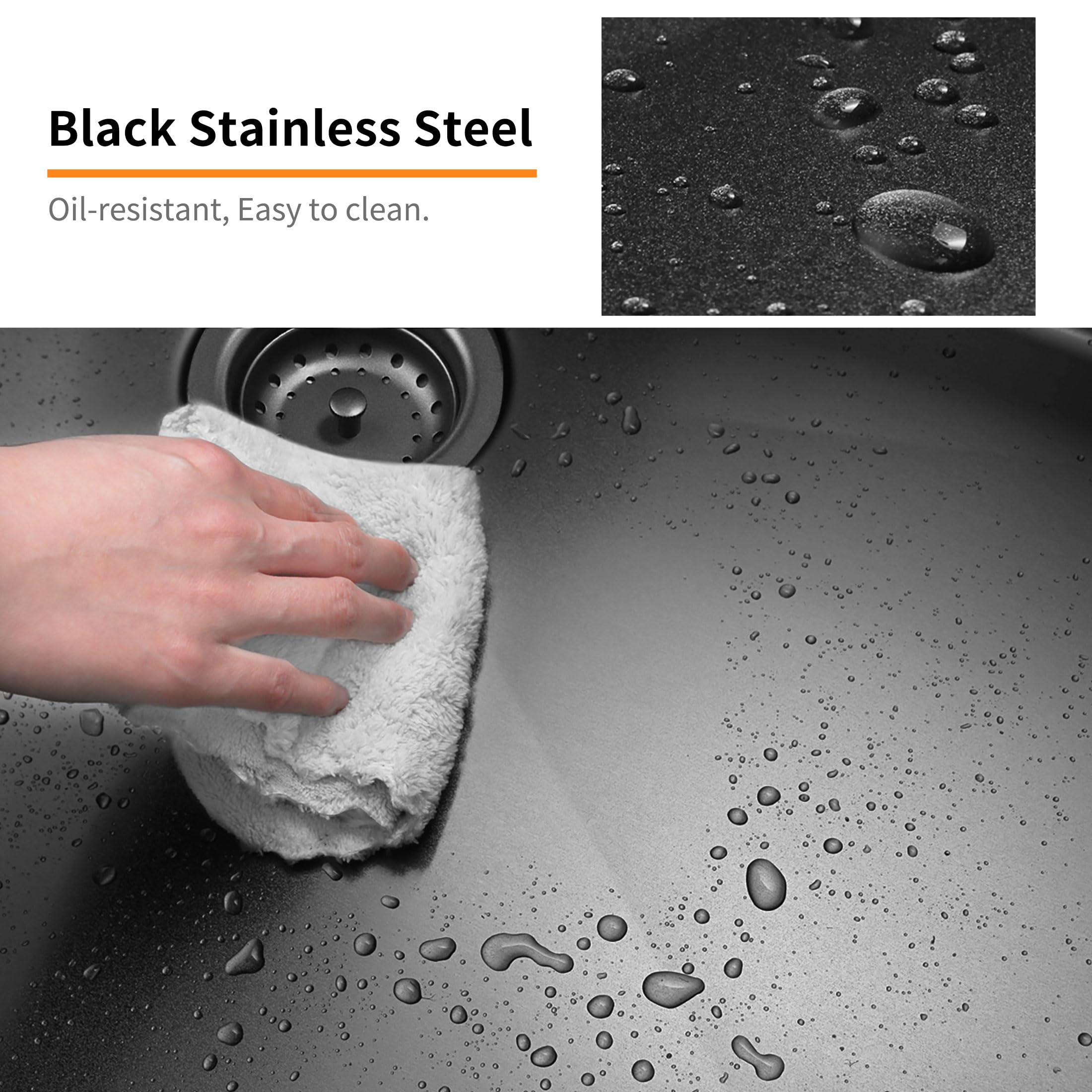 33 Inch Drop-in Gunmetal Black Stainless Steel Double Bowl Kitchen Sink with Black Spring Neck Faucet - Dual Mount Workstation for Modern Homes, Perfect for Busy Cooks and Large Meal Prep