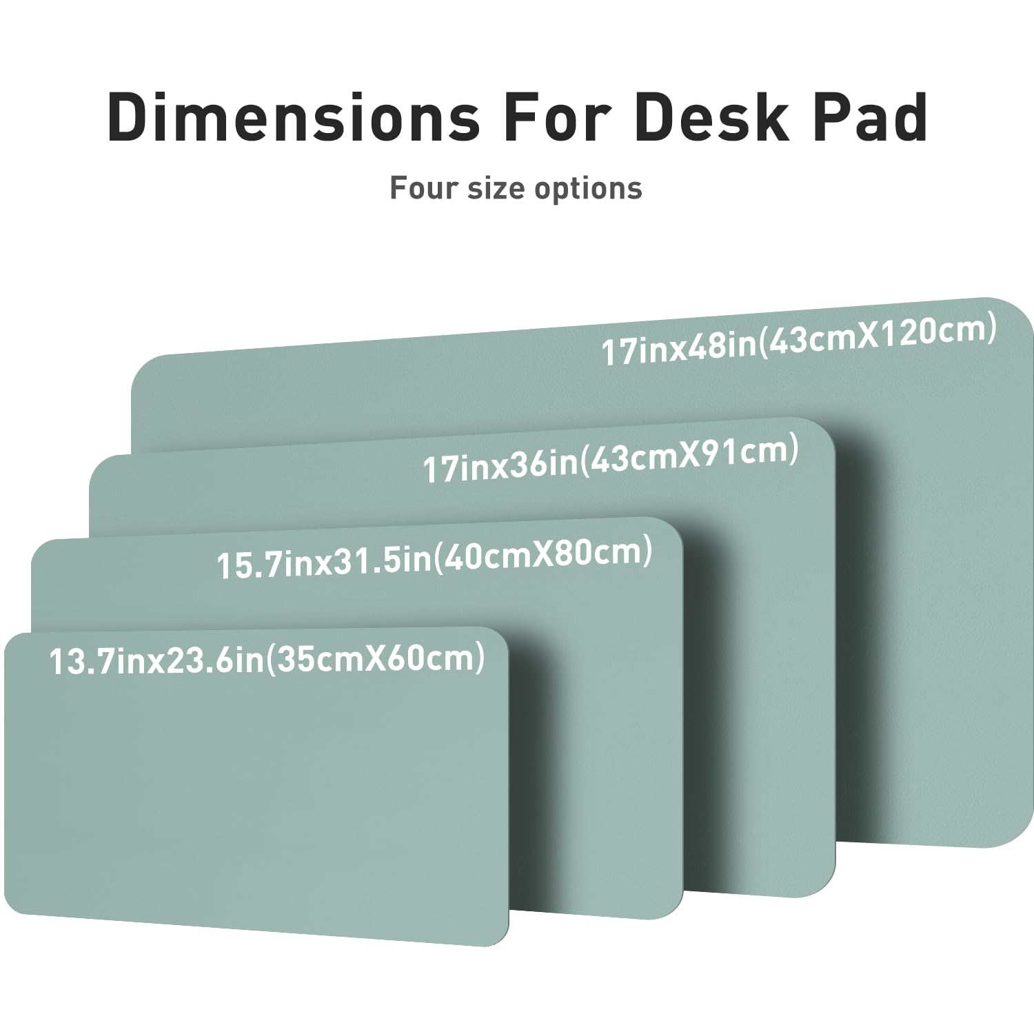 Premium PU Leather Desk Pad Protector - Non-Slip Office Desk Mat & Mouse Pad - Waterproof Writing Surface for Laptop & Computer Workstations - Perfect for Home & Office Use (Light Blue, 31.5