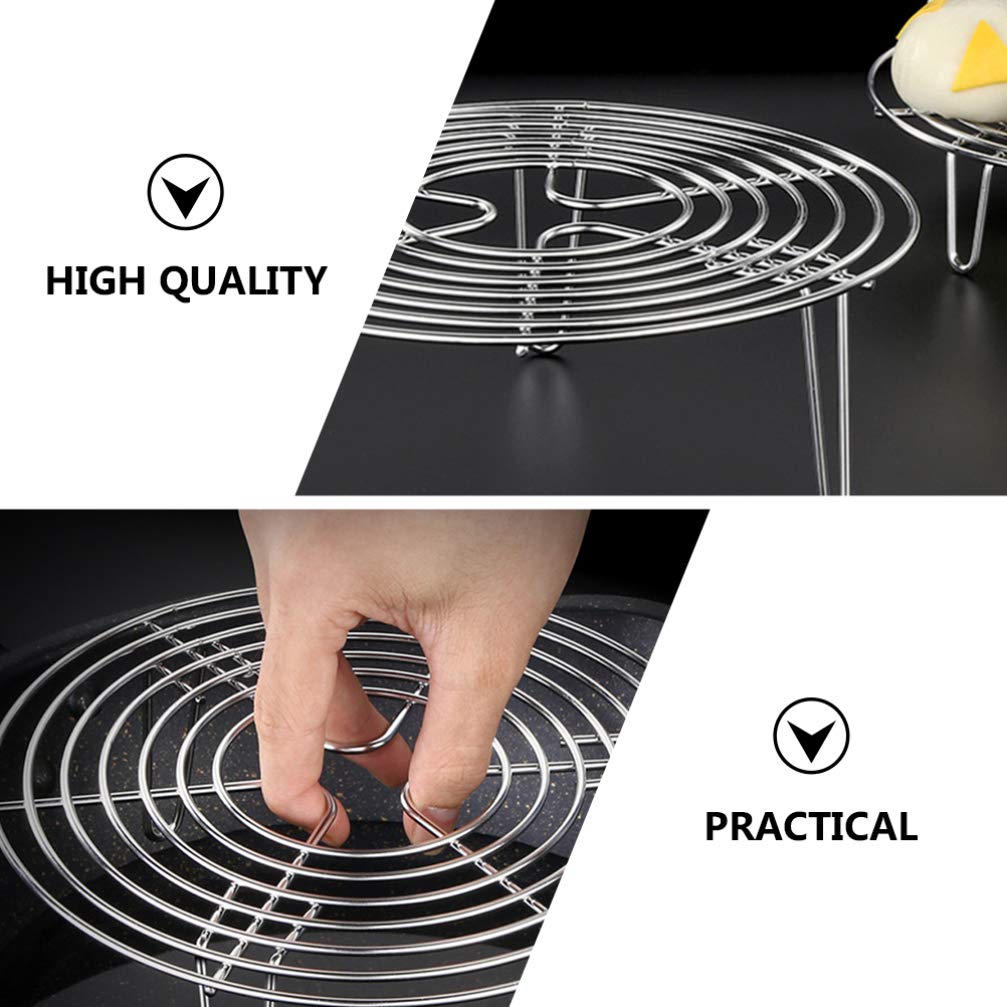 2-Pack Stainless Steel Egg Steamer Rack - Heavy Duty Steamed Egg Holder, Baking & Cooling Stand for Kitchen - Perfect for Steaming Eggs, Dumplings & Vegetables - Durable Kitchen Gadget for Home Use